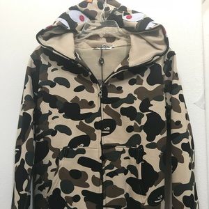 tan bape jacket